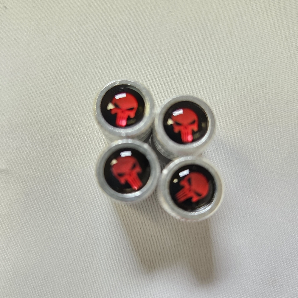Red Skull Tire Valve Caps‎ - Picture 2 of 4